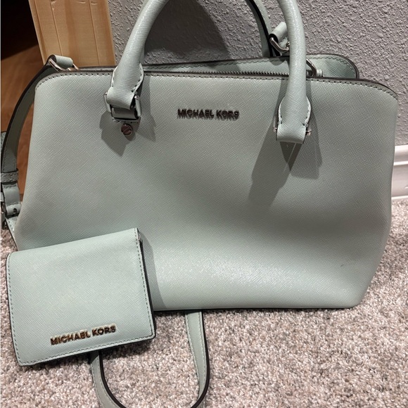 Michael Kors Mint Satchel and Wallet - Picture 1 of 5